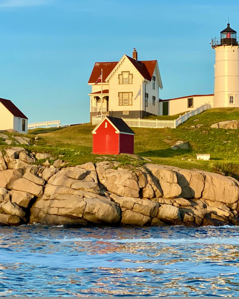 Midcoast Maine lighthouse and coastal scenery